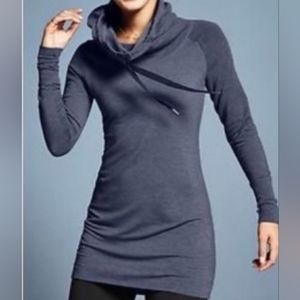 Athleta Intention Cover Up Hooded Dress Dark Grey Size Small #057